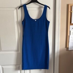 Xhilaration Vibrant Blue Textured Mini Dress